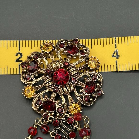 Nina Ricci Avon Double Strand Interspersed Beading Metal Elements Ornate Floral - Picture 10 of 12